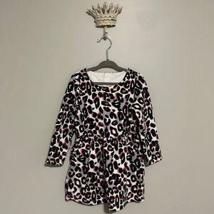 Adorable Long Sleeve Leopard Dress